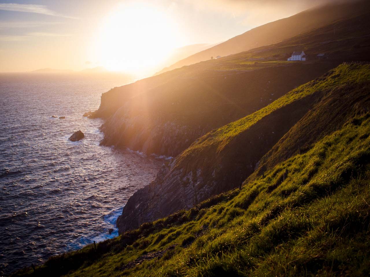 Sonnenuntergang am Slea Head Drive, Dingle Halbinsel, County Kerry